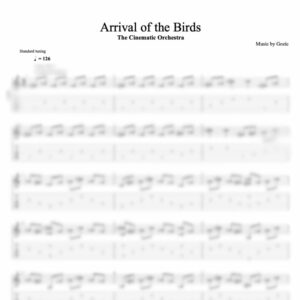 Tablature floutée de Arrival of the Birds