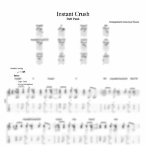 Tablature floutée de Instant Crush de Daft Punk