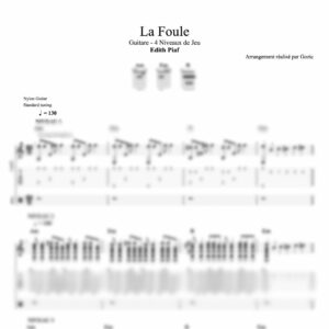 Tablature floutée de La Foule d'Edith Piaf