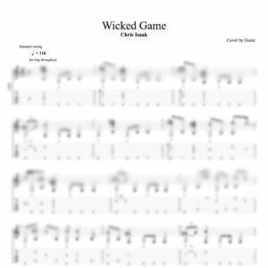 Tablature floutée de Wicked Game de Chris Isaak