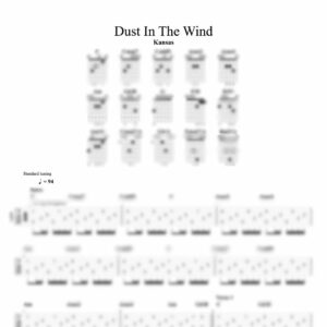 Tablature floutée de Dust In The Wind de Kansas