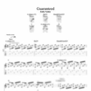 Tablature floutée de Guaranteed de Eddie Vedder