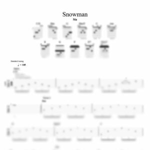 Tablature floutée de Snowman de Sia