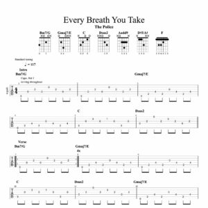 Tablature de Every Breath You Take de The Police